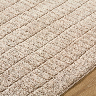 ELIANA Our PNW Home x Livabliss Scandi High Pile Light Beige Area Rug 160 x 213 cm