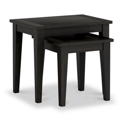 Elise Black Acacia Nest of Tables - Set of 2 By Roseland Furniture