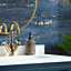 Elissia Marble Wallpaper In Navy And Gold