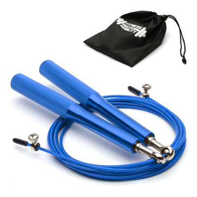 Elite Aluminium Handled Adjustable Adult Speed Skipping Jump Rope ...