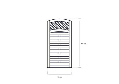 Elite Meloir Garden Gate - Timber - L4.5 x W90 x H180 cm - 5