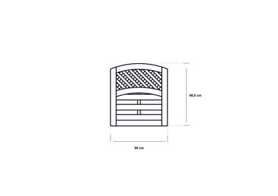 Elite Meloir Garden Gate - Timber - L4.5 x W90 x H98.5 cm - 5