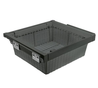 Elite rattan basket - wardrobe organizer - 800mm, graphite