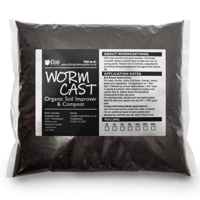 Elixir Gardens 100% Organic Wormcast Multi Purpose Compost Nutrient ...