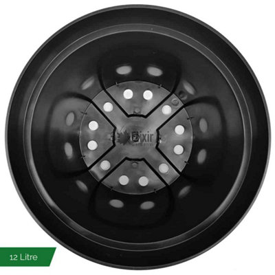 Elixir Gardens 12L Black Recycled Plastic Plant Pot x30