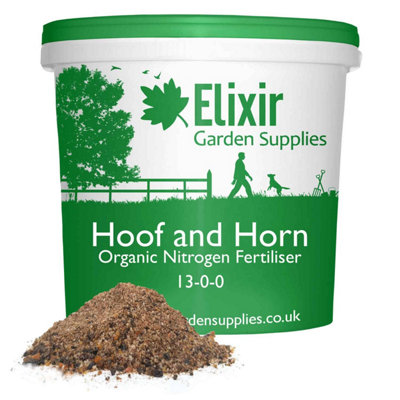 Elixir Gardens 13-0-0 Hoof and Horn Organic Plant Food Fertiliser x1kg Tub
