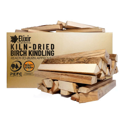 Elixir Gardens 1x (4kg Net) Birch Kiln-Dried Kindling