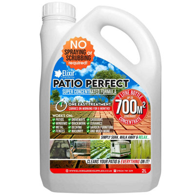 Elixir Gardens 2 L Patio Perfect Concentrated Outdoor Surface Cleaner for Moss, Mould & Algae x1