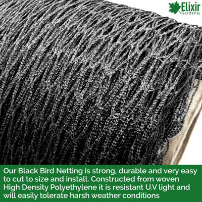 Elixir Gardens Anti Bird Crop Protection Netting Black 4m x 2m