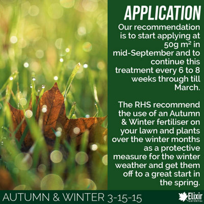Elixir Gardens Autumn & Winter Fertiliser Sports Field, Paddock & Lawn Feed 3-15-15 N.P.K x20kg Bag
