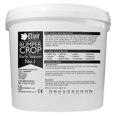 Elixir Gardens Bumper Crop Early Season No.1 High Nitrogen First Feed ...
