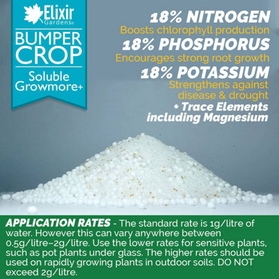 Elixir Gardens Bumper Crop Growmore General Purpose Fertiliser bag x25kg