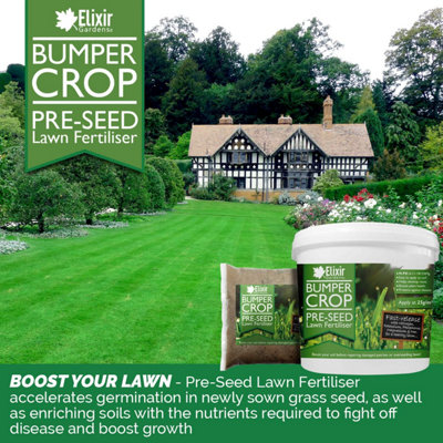 Elixir Gardens Bumper Crop Lawn Pre-Seeder 6-11-18 tub x 25kg