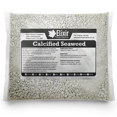 Elixir Gardens Calcified Seaweed Organic Kelp/Coral Fertiliser & Soil ...