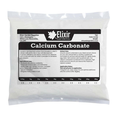 Elixir Gardens Calcium Carbonate Powder CaCo3 (Limestone) Fertiliser ...