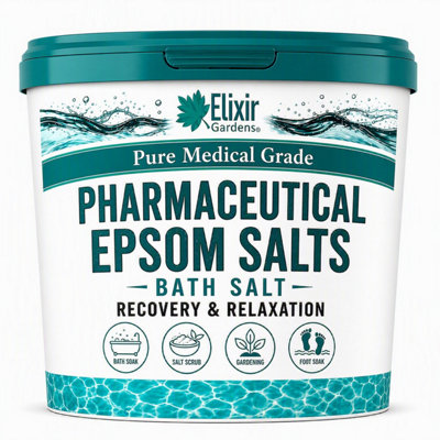 Elixir Gardens EPSOM BATH SALTS Pharmaceutical Medical Grade Magnesium ...