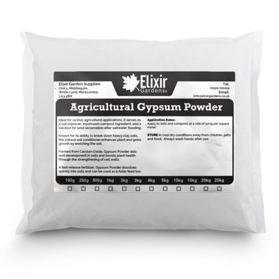 Elixir Gardens Gypsum Powder (Calcium Sulphate) Agricultural Grade Soil ...