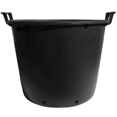 Elixir Gardens Heavy Duty 130 Litre Tree & Shrub Patio Recycled Plastic Container Pots/Tubs with Handles x2