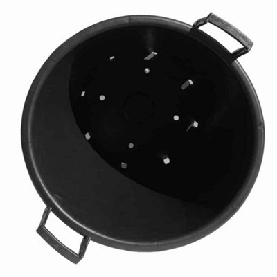 Elixir Gardens Heavy Duty 50 Litre Tree & Shrub Patio Recycled Plastic Container Pots/Tubs with Handles x5