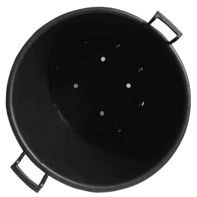 Elixir Gardens Heavy Duty 90 Litre Tree & Shrub Patio Recycled Plastic Container Pots/Tubs with Handles x5