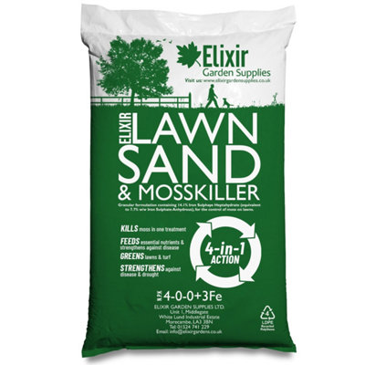 Elixir Gardens Lawn Sand & Moss Killer 4 - 0 - 0 Bag x 10kg
