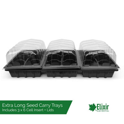 Elixir Gardens Plant Seed Starter Seedling Propagator Kit 6 Cell ...