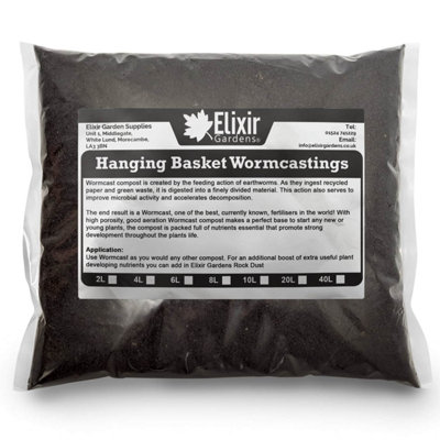 Elixir Gardens Premium Quality Hanging Basket & Planter Wormcast Soil ...