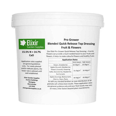 Elixir Gardens Pro Grower Blended Quick Release Top Dressing Fruit ...