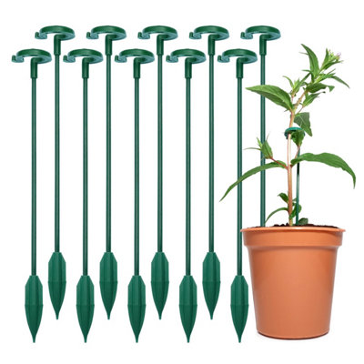 Elixir Gardens Single Stem Flower & Plant Support Stakes, 48cm ...
