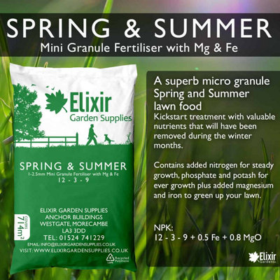 Elixir Gardens Spring & summer 12-3-9 Premiun Lawn, Grass & Turf ...