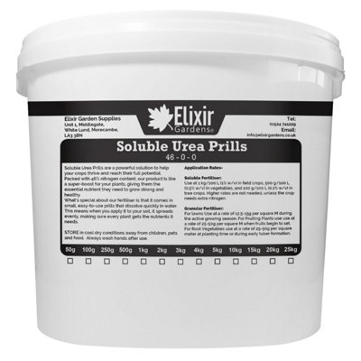 Elixir Gardens Urea Soluble Prills/Granular 46% (N) Quick Release ...
