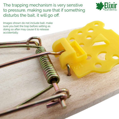 Elixir Gardens Wooden Snappy Gripper Mouse Trap x4