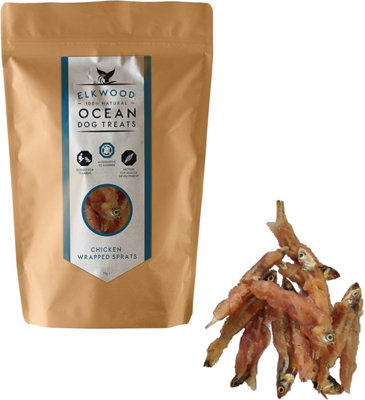 Elkwood 100% Chicken Wrapped Sprats Fish
