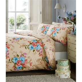 Ella Floral Reversible Duvet Cover Bedding Set