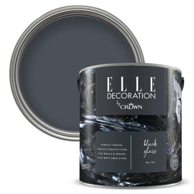 Elle Decoration Flat Matt Black Glass 194 2.5Ltr