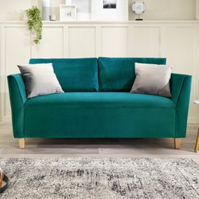 Ellie 3 Seater Sofa in Brushed Velvet Emerald