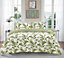 Ellie Green Watercolour Leaves Duvet Cover Set Reversible Bedding