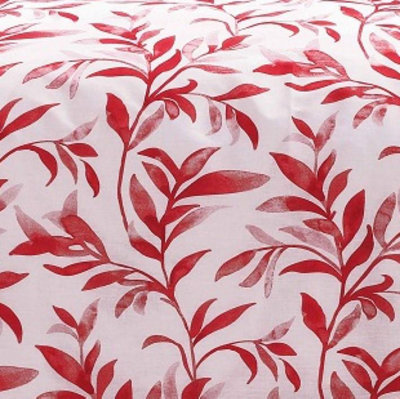 Ellie Red Reversible Duvet Cover Set