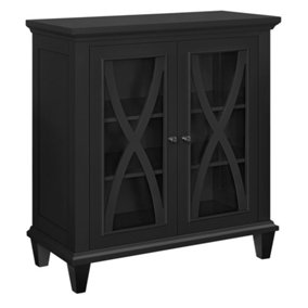 Ellington double door accent cabinet in black