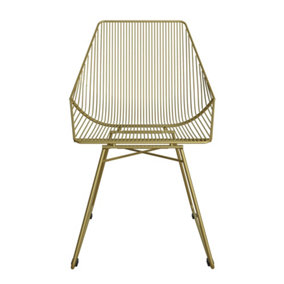 Ellis Accent Dining Chair Gold Metal