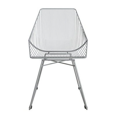 Ellis Accent Dining Chair Grey Metal