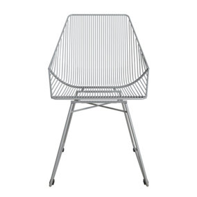 Ellis Accent Dining Chair Grey Metal