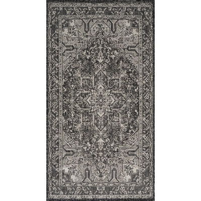 ELLY In- & Outdoor Traditional Light Grey/Cream Area Rug 80 x 150 cm
