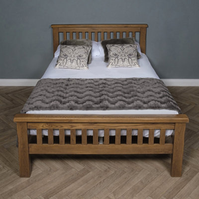 King size store bed frame rustic