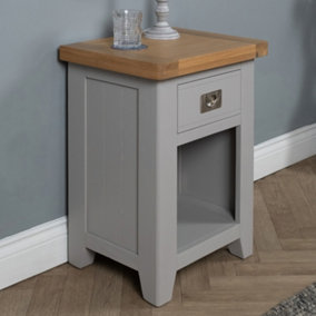 Elm Home and Garden Grey Painted Quality Bedside Cabinet Night Stand Table Fully Assembled