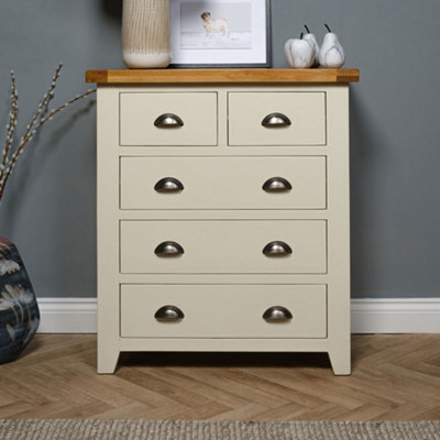 White rustic on sale bedside table