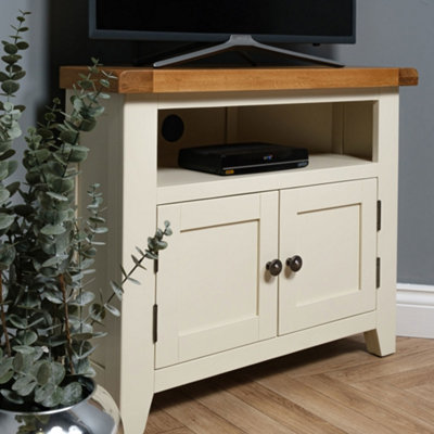 Tv unit deals cream and wood