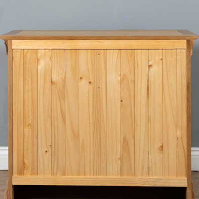 Elm Home and Garden Quality Oak 3 Over 4 Chest Of Drawers Fully Assembled