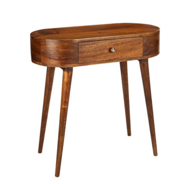 Elm Home And Garden Solid Dark Brown Wood Console Hall Telephone Table ...