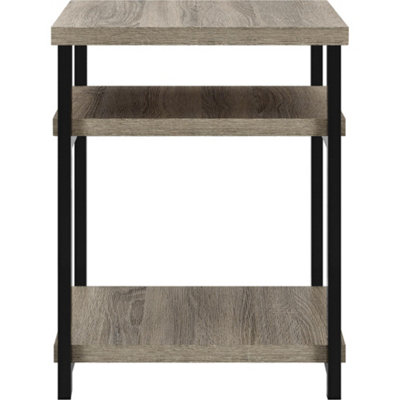 Elmwood End Table in Distresses Grey Oak